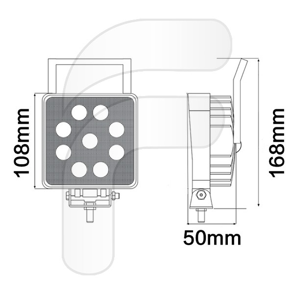 FARO DE TRABAJO LED 10/36V CON INTERRUPTOR